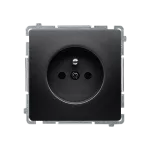 Simon Basic WMUW-00110C-Y021 Gniazdo wtyczkowe z uziemieniem (moduł) 16A, 250V~, szybkozłącza; czarny