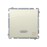 Simon Basic WMUL-091xxx-9011 Przycisk dzwonek z podświetleniem LED (moduł) 10AX, 250V~, szybkozłącza; beż