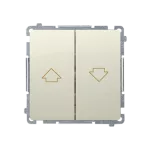 Simon Basic WMUL-040xxx-9011 Przycisk roletowy (moduł) 10AX, 250V~, zaciski śrubowe; beż