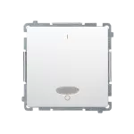 Simon Basic WMUL-021xxx-1011 Łącznik dwubiegunowy z podświetleniem LED (moduł) 10AX, 250V~, szybkozłącza; biały