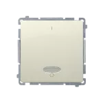 Simon Basic WMUL-021xxx-9011 Łącznik dwubiegunowy z podświetleniem LED (moduł) 10AX, 250V~, szybkozłącza; beż