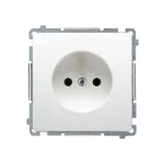 Simon Basic WMUW-00100x-1021 Gniazdo wtyczkowe bez uziemienia (moduł) 16A, 250V~, zaciski śrubowe; biały