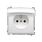 Simon Basic WMUW-50110x-1021 Gniazdo wtyczkowe z uziemieniem (moduł), bryzgoszczelne IP44, 16A, 250V~, zaciski śrubowe; biały