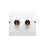 Simon Basic WMUG-010002-1011 Gniazdo głośnikowe pojedyncze -1 kolumna głośnikowa (moduł). Przekrój przew. dla wyjścia 6 mm2. Mocowanie na wkręty do puszki; biały