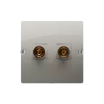 Simon Basic WMUG-010002-H011 Gniazdo głośnikowe pojedyncze -1 kolumna głośnikowa (moduł). Przekrój przew. dla wyjścia 6 mm2. Mocowanie na wkręty do puszki; satynowy