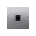 Simon Basic WMUT-0110xx-J013 Gniazdo telefoniczne RJ11 uniwersalne pojedyncze (moduł). Montaż na łapki lub wkręty; stal inox