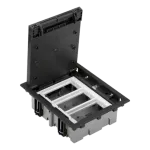 Simon Connect TSC-SF370-14 Puszka podłogowa 3-modułowa, 6x K45, gł. 70mm + SM302/9; szary grafit