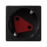 Simon Connect TSC-KLS01-14 Gniazdo K45 DATA z kluczem, schuko 16A/230V~,ze wskaźnikiem zasilania; czarny