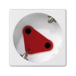 Simon Connect TSC-KS11-9 Gniazdo K45 DATA z kluczem, schuko 16A/230V~, szybkozłączki; czysta biel