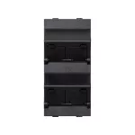 Simon Connect TSC-S80C-14 Płytka CIMA, 4x RJ z osłonami, skośna, do adapterów MD; szary grafit