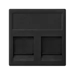 Simon Connect TSC-KB76-14 Płytka K45, 2x RJ z osłoną; uniwersalna; czarny