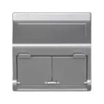 Simon Connect TSC-KB80-8 Płytka K45 2x RJ z osłoną skośna; do adapterów MD; aluminium