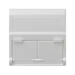 Simon Connect TSC-KB80-9 Płytka K45 2x RJ z osłoną skośna; do adapterów MD; czysta biel