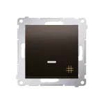 Simon 54 WMDL-071xxx-046 Łącznik krzyżowy z podświetleniem LED (moduł) 10AX, 250V~, szybkozłącza; brąz mat