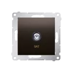 Simon 54 WMDA-05xxxx-046 Gniazdo antenowe SAT pojedyncze (moduł). Do instalacji indywidualnych; brąz mat