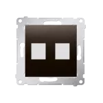 Simon 54 WMDK-P2xxxx-046 Pokrywa gniazd teleinformatycznych na Keystone płaska podwójna (moduł); brąz mat