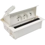 Simon 480 TS48-730E20B00-33 Cover 2 gn. typ E + ładowarka USB typ A+C; złącze 10 cm przewód; biały