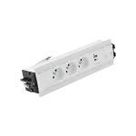 Simon 480 TS48-530E30BK0-33 Indesk 3 gn. typ E + ładow. USB A+C i płytka dla 2 złączy RJ45 keystone; złącze 10 cm przewód; biały