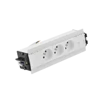 Simon 480 TS48-530E300K0-33 Indesk 3 gn. typ E i płytka dla 2 złączy RJ45 keystone; złącze 10 cm przewód; biały