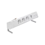 Simon 480 TS48-430E30BK0-33 Biurkowy zestaw gniazd 3 gn. typ E + ładow. USB A+C i płytka dla 2 złączy RJ45 keystone; złącze 10 cm przewód; biały