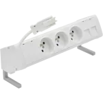 Simon 480 TS48-410E300K0-33 Biurkowy zestaw gniazd 3 gn. typ E i płytka dla 2 złączy RJ45 keystone; złącze w układzie Wieland; biały