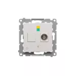 Simon 54 WMDE-011000-011AB Gniazdo ekwipotencjalne pojedyncze (moduł); antybakteryjny biały