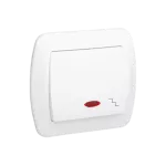 Simon Akord WMAL-461xxx-1012 Łącznik schodowy z podświetleniem, 10AX, 250V~, zaciski śrubowe; biały