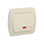 Simon Akord WMAL-461xxx-9012 Łącznik schodowy z podświetleniem, 10AX, 250V~, zaciski śrubowe; beż