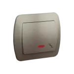 Simon Akord WMAL-461xxx-H012 Łącznik schodowy z podświetleniem, 10AX, 250V~, zaciski śrubowe; satynowy