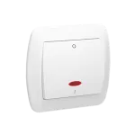 Simon Akord WMAL-421xxx-1012 Łącznik dwubiegunowy z podświetleniem, 10AX, 250V~, zaciski śrubowe; biały