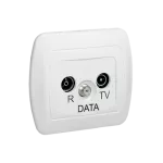 Simon Akord WMAA-46xxxx-1013 Gniazdo antenowe R-TV-DATA; biały