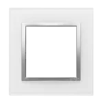 Simon 54 Nature WMDZ-0110xS-069 Ramka 1-krotna Nature-Szkło, SREBRNA PERŁA, IP20/IP44 (IP44-należy zastosować uszczelkę ramki DUN1)