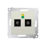 Simon 54 WMDE-012000-041 Gniazdo ekwipotencjalne podwójne (moduł); kremowy