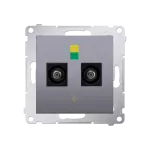 Simon 54 WMDE-012000-043 Gniazdo ekwipotencjalne podwójne (moduł); srebrny mat