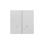 Simon 55 WMDL-K019L2-143 Klawisz podwójny z piktogramami krzyżowymi do: SW7/2M, SW6/2WM; Aluminium mat