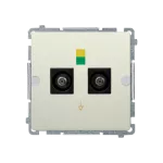 Simon Basic WMUE-012000-9013 Gniazdo ekwipotencjalne podwójne (moduł); beż