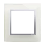 Simon 54 Nature WMDZ-0110xS-071 Ramka 1-krotna Nature-Szkło, SREBRNA MGŁA, IP20/IP44 (IP44-należy zastosować uszczelkę ramki DUN1)