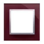 Simon 54 Nature WMDZ-0110xS-089 Ramka 1-krotna Nature-Szkło, KUSZĄCA ŚLIWKA, IP20/IP44 (IP44-należy zastosować uszczelkę ramki DUN1)