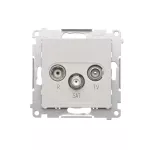 Simon 55 WMDA-021006-114 Gniazdo antenowe R-TV-SAT przelotowe 7 dB (moduł). 1x Wejście: 5 MHz÷2,4 GHz; Jasnoszary mat