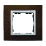 Simon 82 Nature W8-2917-65xxx-xxxx Ramka 1-krotna Nature-drewno, Wenge / pierścień aluminium mat