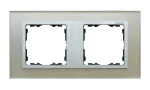 Simon 82 Nature W8-2927-62xxx-xxxx Ramka 2-krotna Nature-szkło, Srebrna / pierścień aluminium mat
