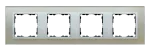 Simon 82 Nature W8-2947-62xxx-xxxx Ramka 4-krotna Nature-szkło, Srebrna / pierścień aluminium mat
