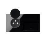 Simon 100 W100-10020192x-138 Panel 2-krotny IP44: 1 gniazdo + 1 klawisze; czarny
