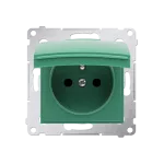 Simon 54 WMDW-P0121x-033 Pokrywa gniazda do wersji IP44 z przesłonami; zielona Wymagana uszczelka IP44 do ramki