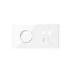 Simon 100 W100-10020226x-130 Panel 2-krotny: 1 gniazdo + 1 TV + 1 RJ45; biały