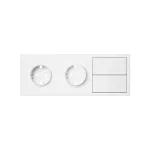 Simon 100 W100-10020322x-230 Panel 3-krotny: 2 gniazda + 2 klawisze; biały mat