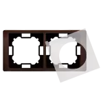 Simon Basic Neos WMYZ-04221N-W013 Ramka 2-krotna NEOS do wersji bryzgoszczelnej IP44 z zestawem uszczelek; mahoniowy