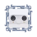 Simon 10 WC-AKxxxxx-01-11xx Gniazdo antenowe R-TV końcowe separowane (moduł), 1x wejście: 5-862 MHz; biały
