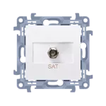 Simon 10 wc-asf1xxx-01-11xx Gniazdo antenowe typu "F" pojedyncze  (moduł); biały