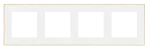 Simon 55 WMDZ-TRD4.166-111 Ramka 4-krotna DUO; Biała, podstawa złota